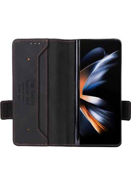 Samsung Galaxy Z Flod 5 Için Kılıf Kart Tutucu Kickstand Tam Kapak ile (Yurt Dışından)