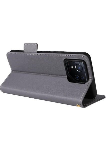 Asus Rog Telefon 8 Pu Deri Yan Toka Cüzdan Manyetik Kart (Yurt Dışından)