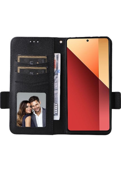 Xiaomi Redmi Için Not 13 Pro 4g Yan Toka Cüzdan Pu Deri Kart (Yurt Dışından)