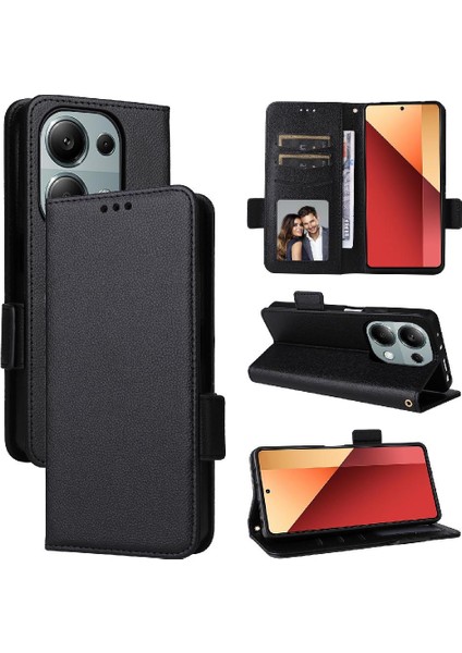 Xiaomi Redmi Için Not 13 Pro 4g Yan Toka Cüzdan Pu Deri Kart (Yurt Dışından)