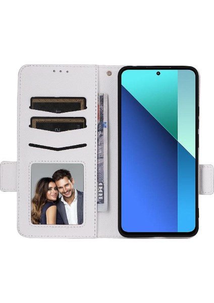 Xiaomi Redmi Için Not 13 4g Manyetik Yan Toka Kart Yuvaları Tutucu Pu (Yurt Dışından)
