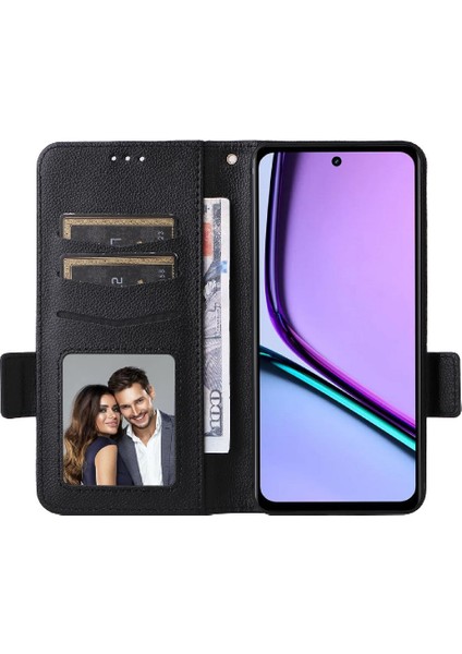 Realme C67 4g Cüzdan Manyetik Kart Yuvaları Için Kılıf Tutucu Pu Deri Yan (Yurt Dışından) fiyatları