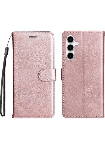 Kart Yuvası ile Samsung Galaxy A35 5g Klasik Düz Renk Için Flip Case (Yurt Dışından)