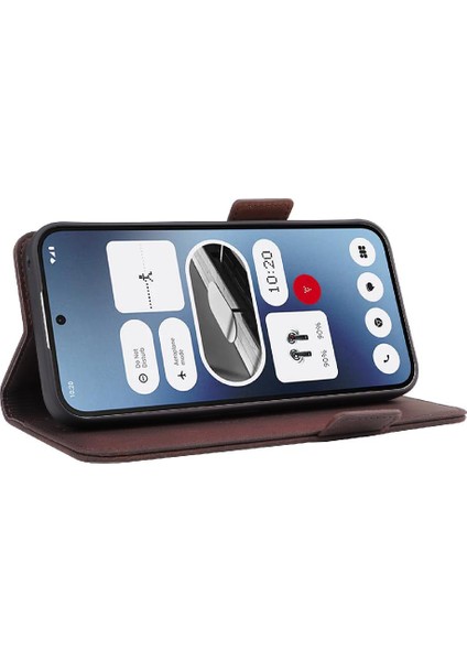 Nothing Telefon 2A Manyetik Karbon Fiber Deri Folio Flip Case (Yurt Dışından)
