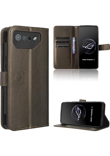 Asus Rog Telefon 7 Kickstand Manyetik Cüzdan Kapak Kart Tutucu Için Kılıf (Yurt Dışından)