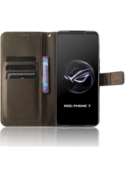 Asus Rog Telefon 7 Kickstand Manyetik Cüzdan Kapak Kart Tutucu Için Kılıf (Yurt Dışından)