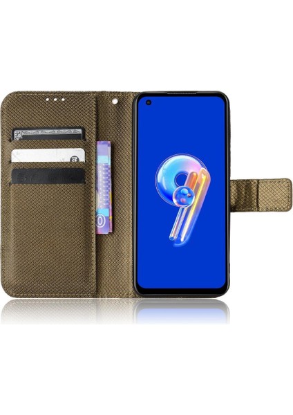 Asus Zenfone 9 Için Kılıf Manyetik Cüzdan Kart Tutucu Kickstand Kapak (Yurt Dışından)