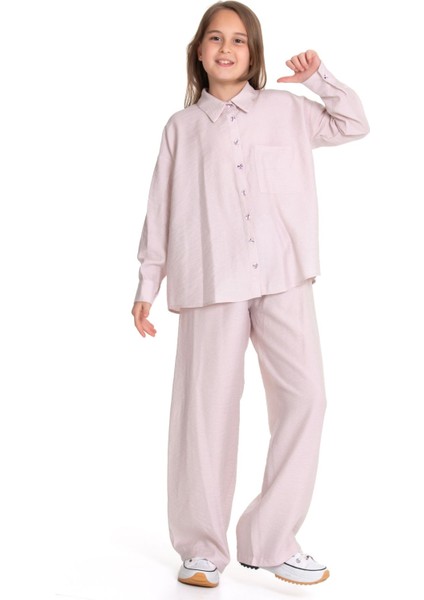 Kız Çocuk Oversize Rahat Kesim Gömlek ve Pantolon Takım fiyatları