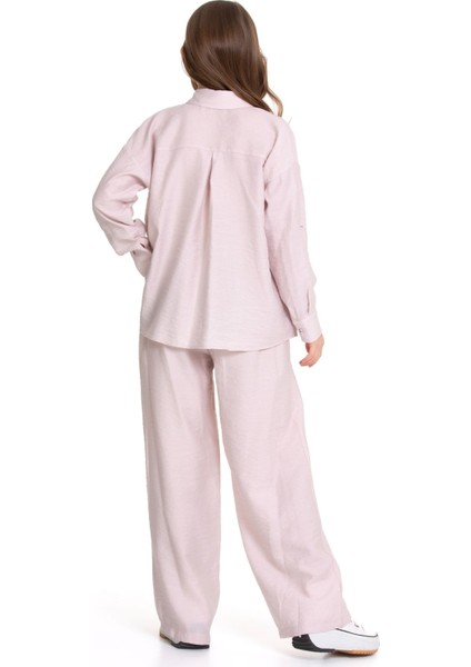 Kız Çocuk Oversize Rahat Kesim Gömlek ve Pantolon Takım modelleri