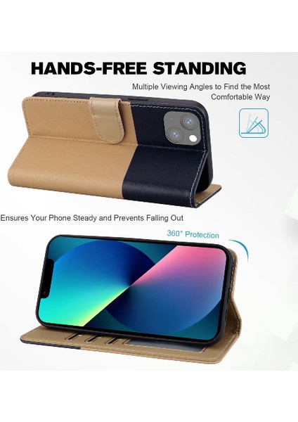 Iphone 13 Için Kılıf/13 Mini Darbeye Cüzdan Kapak Çevirin Deri Kılıf (Yurt Dışından) modelleri