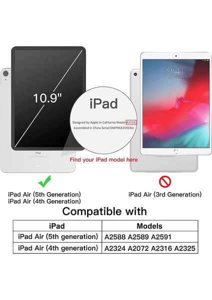 iPad Air 4. Ve 5. Nesil 10.9 İnç Uyumlu Smart Cover Kılıf Koyu Yeşil