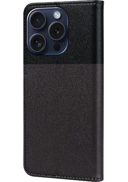 Iphone 15 Için Kılıf Pro Max Deri Kılıf Cüzdan Kapak Kapak Basit Iş (Yurt Dışından)