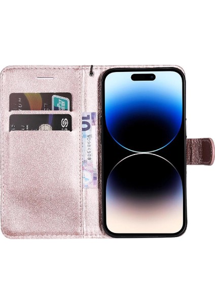 Iphone 15 Pro Için Flip Case Yüksek Kaliteli Deri Iş Cüzdan Telefon (Yurt Dışından)