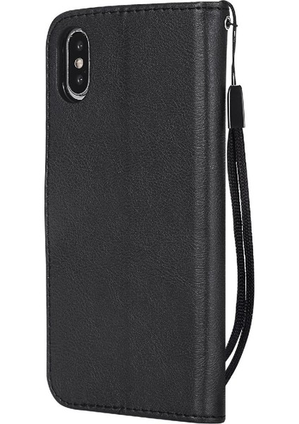 Kart Yuvası Klasik Düz Renk Iş Çantası ile iphone X/xs Için Flip Case (Yurt Dışından) modelleri