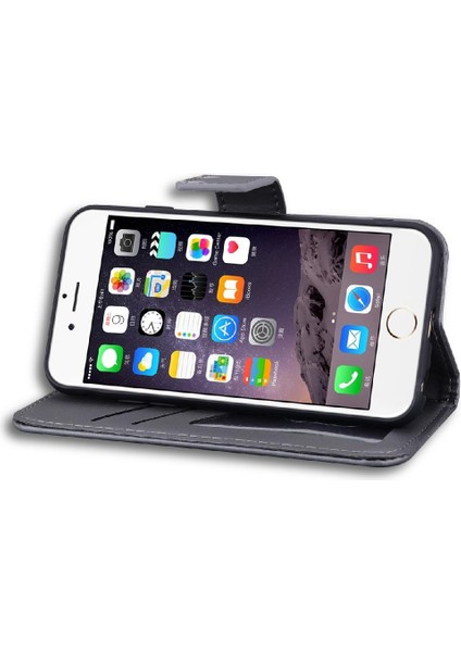 Iphone 6 / 6s Için Flip Case Deri Kılıf Darbeye Basit Iş Çevirme (Yurt Dışından)