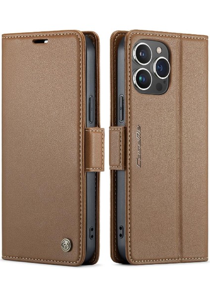 IPhone 15 Pro Anti Dolandırıcılık Kart Yuvası Kickstand Darbeye Dayanıklı (Yurt Dışından)