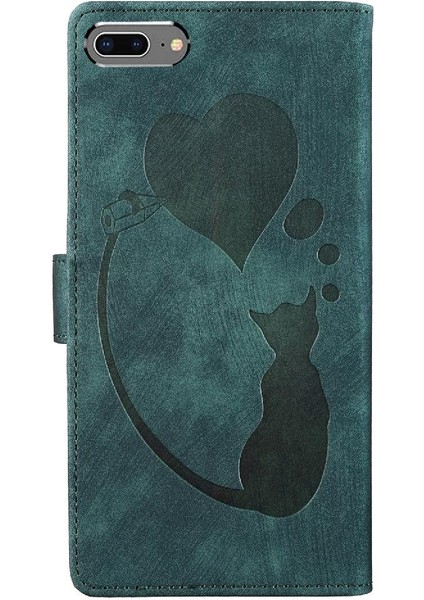 IPhone 8 Için Kılıf Artı/7 Artı Flip Folio Cüzdan Kılıf Kabartmalı Sevimli Kedi (Yurt Dışından) indirimleri