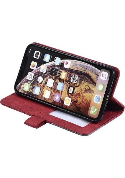 IPhone Xs Max Pu Deri Kart Tutucu Kickstand Manyetik Cüzdan (Yurt Dışından) fırsatları