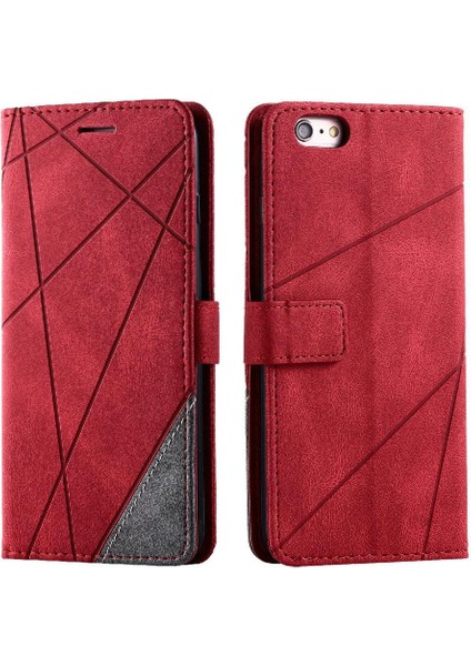 IPhone 6 Için Kılıf Artı/6s Artı Manyetik Pu Deri Kart Tutucu Kickstand (Yurt Dışından)