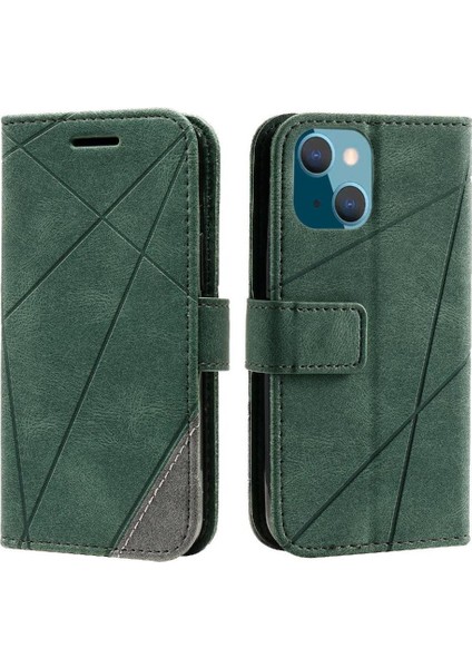 IPhone 14 Için Kılıf Cüzdan Flip Folio Manyetik Pu Deri Kart Tutucu (Yurt Dışından)