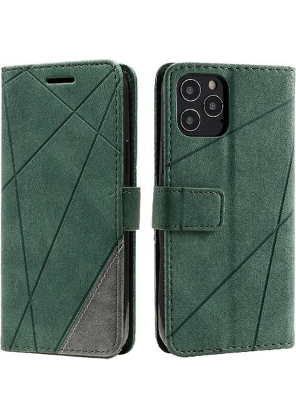 IPhone 12 Için Kılıf Pro Manyetik Cüzdan Flip Folio Kart Tutucu Kickstand Pu (Yurt Dışından)