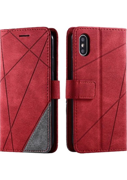 IPhone X/xs Darbeye Dayanıklı Manyetik Cüzdan Çevirme Folyo Kart Tutucu Pu (Yurt Dışından)