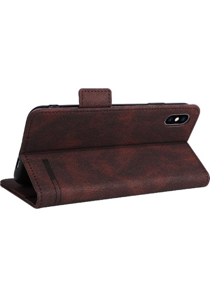Kart Tutucu ile iphone Xs Max Için Kılıf Kickstand Deri Folio Flip Case (Yurt Dışından) fırsatları