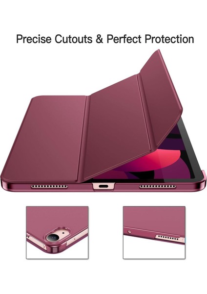 iPad Air 4. Ve 5. Nesil 10.9 İnç Uyumlu Smart Cover Kılıf Mürdüm indirimleri