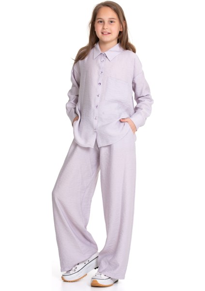 Kız Çocuk Oversize Rahat Kesim Gömlek ve Pantolon Takım fiyatları