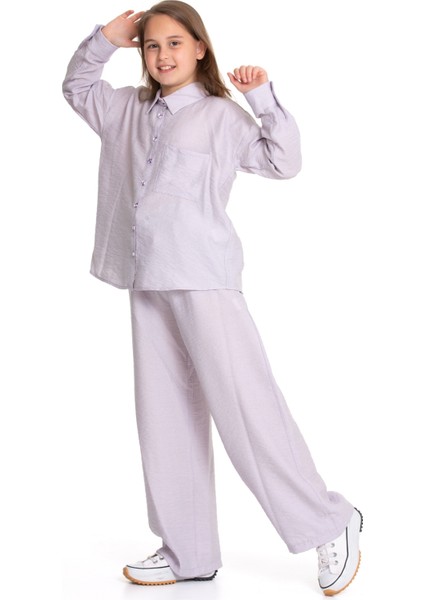 Kız Çocuk Oversize Rahat Kesim Gömlek ve Pantolon Takım indirimleri