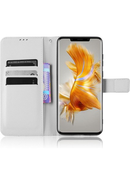 SZY Market Huawei Mate 50 Pro Için Kılıf Kart Tutucu Kapak Kickstand Manyetik Cüzdan (Yurt Dışından)