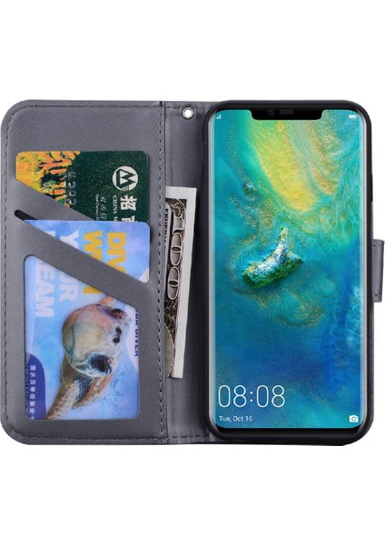 Huawei Mate 20 Pro Için Flip Case Kapak Basit Iş Deri Kılıf (Yurt Dışından)