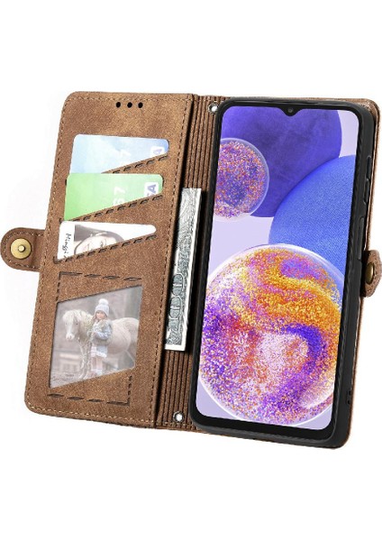 SZY Market Samsung Galaxy A23 5g Için Flip Case Basit Iş Darbeye Deri (Yurt Dışından)