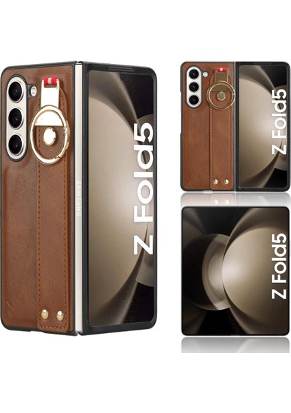Samsung Galaxy Z Için Kılıf Fold 5 Uyumluluk Bilek Kayışı Kolaylık Pu (Yurt Dışından)