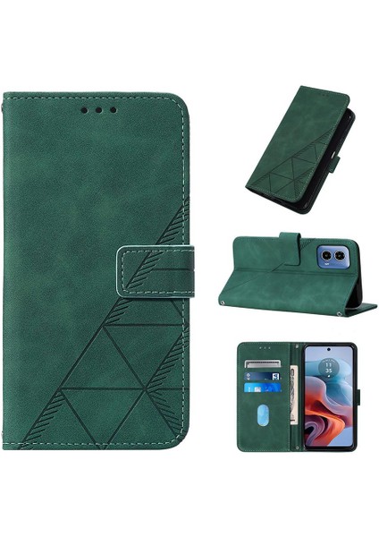 Motorola Moto G34 Kredi Kartı Tutucu Cüzdan Kapak Flip Folio Kitap Için Kılıf (Yurt Dışından)