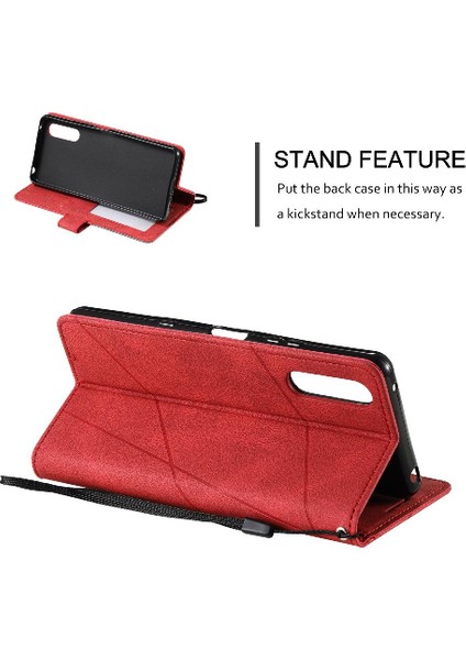 Sony Xperia 1V 2023 Için Manyetik Kart Tutucu Kickstand Pu Deri Kılıf (Yurt Dışından)