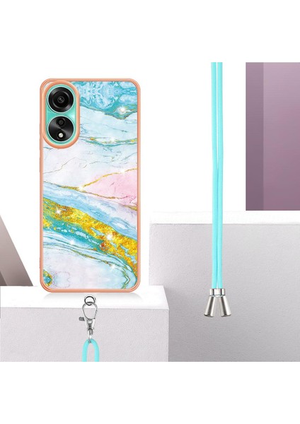 Oppo A78 4g Mermer Crossbody Kordon Askısı Tampon Anti-Scratch Için Kılıf (Yurt Dışından) modelleri
