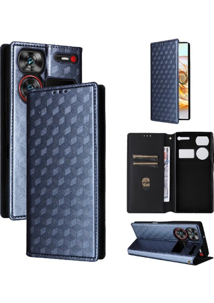 Nubia Z60 Ultra 5g Için Kılıf Cüzdan Kart Yuvaları Tutucu Manyetik Kapatma Pu (Yurt Dışından)