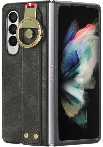 Samsung Galaxy Z Için Kılıf Fold 3 Bilek Kayışı Kolaylık Premium Pu (Yurt Dışından)