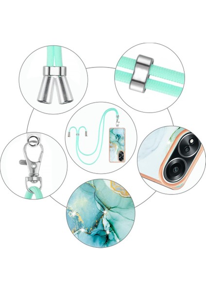 Oppo A58 4g Mermer Tampon Anti-Çizik Yumuşak Crossbody Kordon Için Kılıf (Yurt Dışından) indirimleri