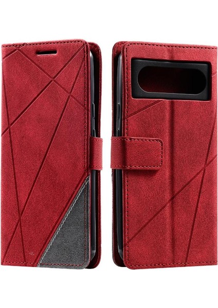 Google Piksel 8 Manyetik Darbeye Kart Tutucu Için Kılıf Kickstand Pu Flip (Yurt Dışından)