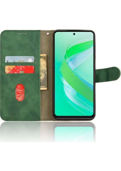Infinix Akıllı 8 ARTI/X6526 Deri Folio Flip Case Koruyucu Kılıf (Yurt Dışından)