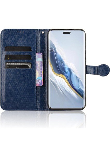 Onur Için Kılıf Sihirli 6 Pro 5g Manyetik Toka Deri Cüzdan Kapak Desen (Yurt Dışından)