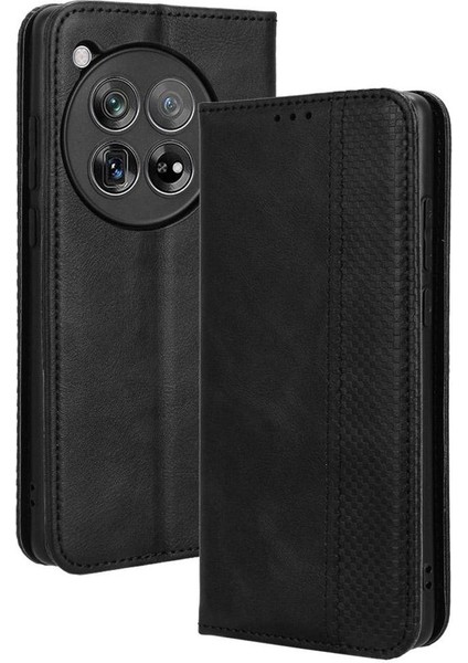 Oneplus 12 5g Manyetik Kapatma Pu Deri Cüzdan Için Kılıf (Yurt Dışından)