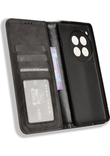 Oneplus 12 5g Manyetik Kapatma Pu Deri Cüzdan Için Kılıf (Yurt Dışından)