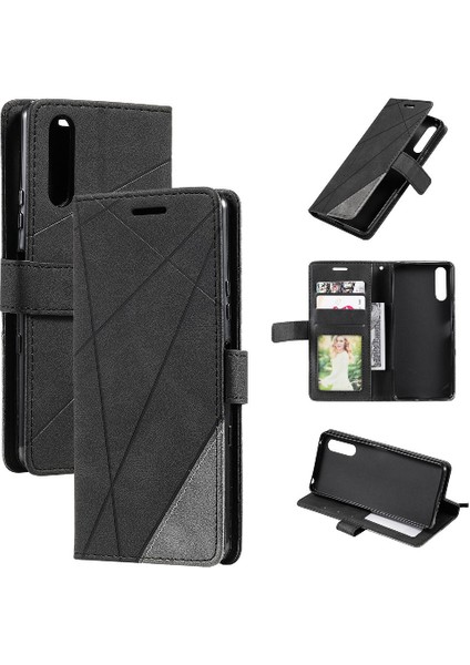Sony Xperia 1V 2023 Için Manyetik Kart Tutucu Kickstand Pu Deri Kılıf (Yurt Dışından)
