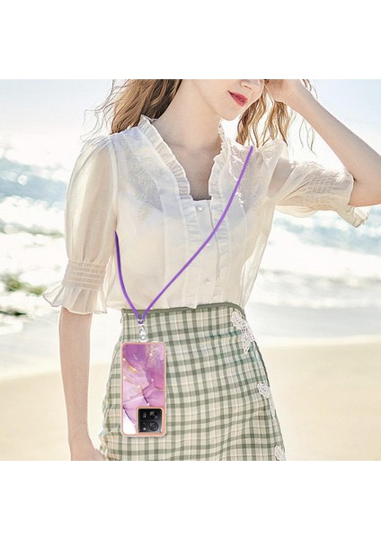 Xiaomi 13T/13T Pro Anti-Scratch Yumuşak Tampon Mermer Crossbody (Yurt Dışından) modelleri