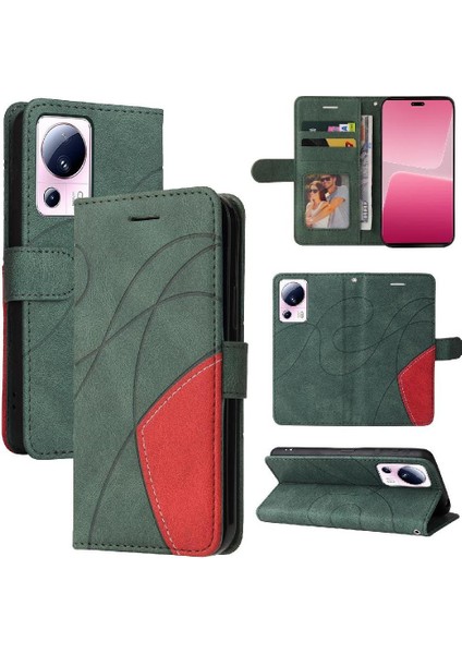 Kart Yuvası Standı ile Xiaomi 13 Lite Için Kılıf Pu Deri Flip Folio Kılıf (Yurt Dışından)