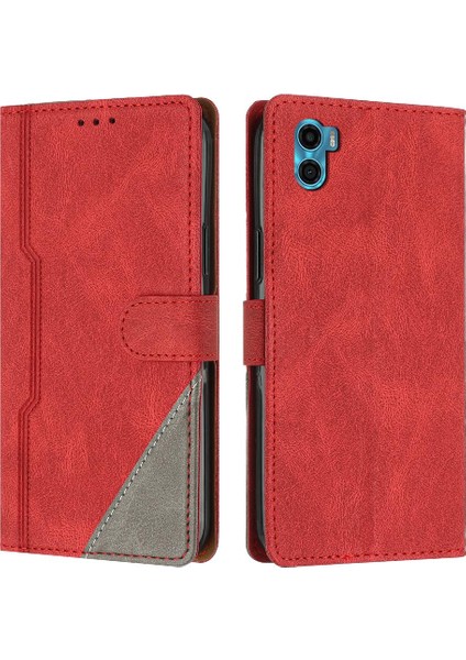 Motorola Moto E22S Handy Stand Kart Yuvaları Kapak Manyetik Kapatma Için Kılıf (Yurt Dışından)