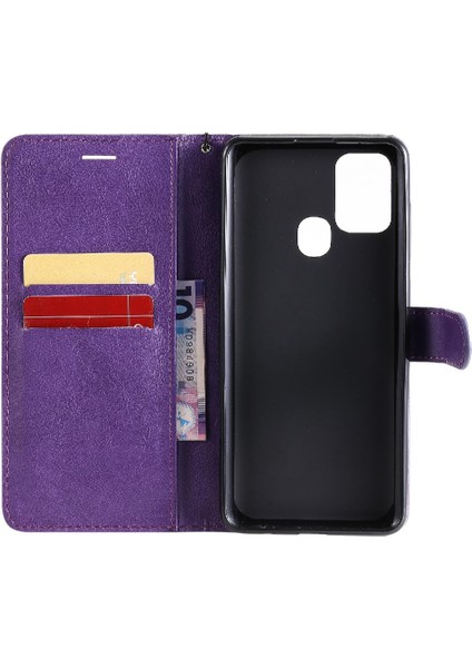 Kart Yuvası ile Samsung Galaxy A21S Için Flip Case Iş Cüzdan Telefon (Yurt Dışından) fırsatları